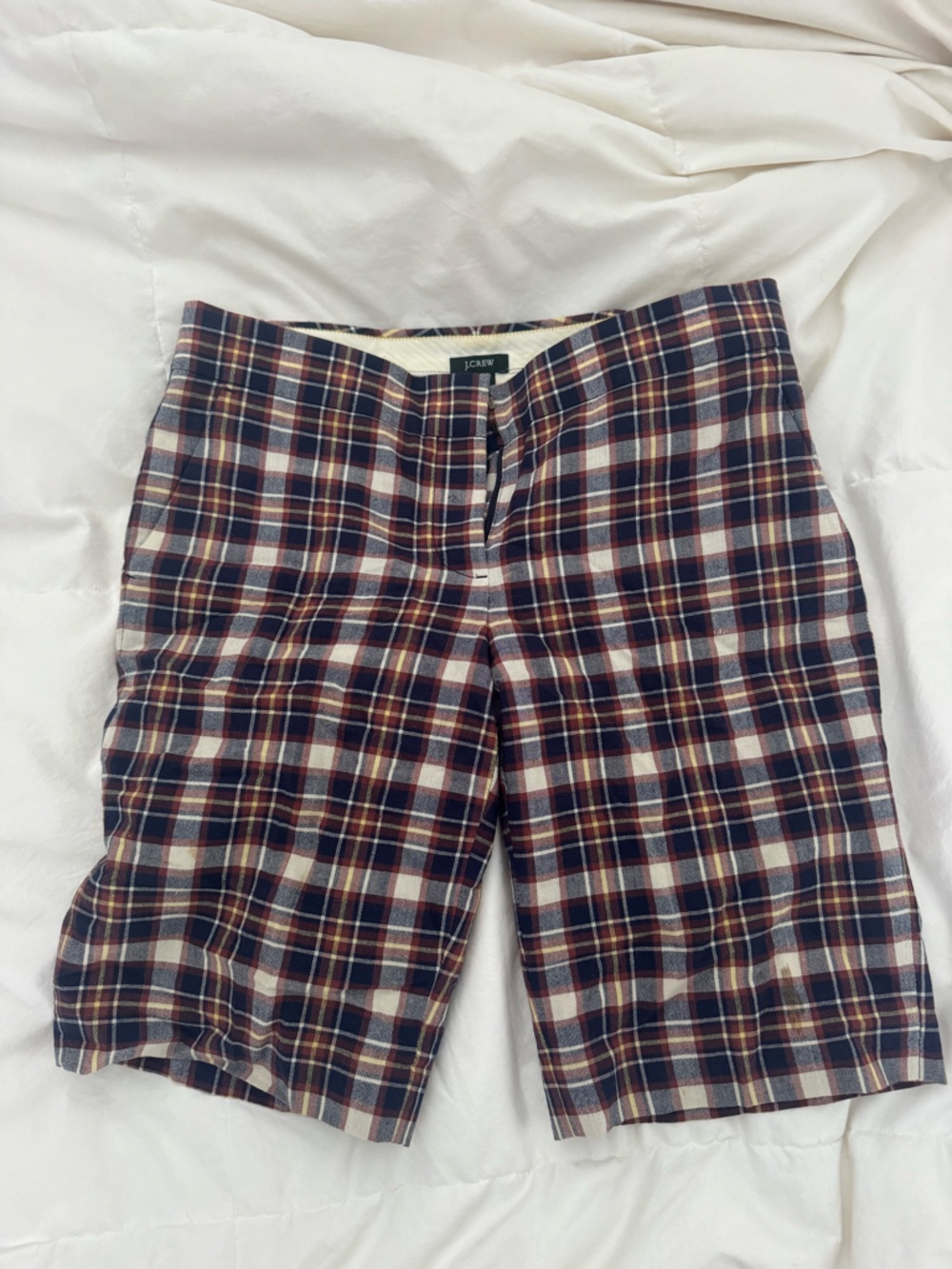 J. Crew Navy, Red and White Plaid Women’s Shorts
